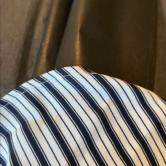 LOFT Striped Crossover Back Yoke Utility Blouse - Picture 16 of 16